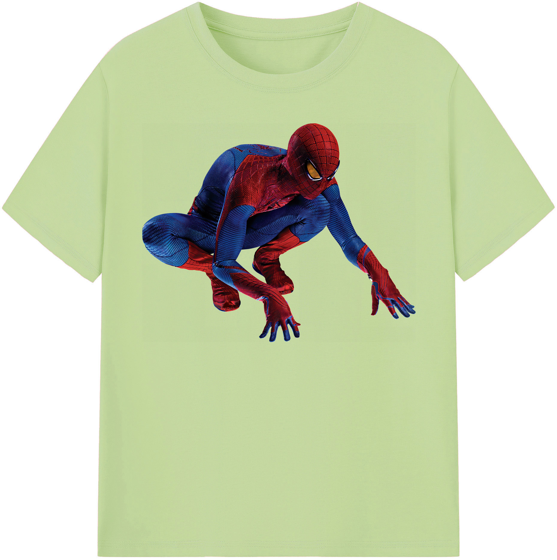 （画像用） Spider Man スパイダーマン 綿100％半袖Tシャツ（フロントプリント）